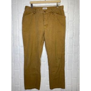 Taylor Stitch Camp Pants 36 Button Fly Tobacco Boss Duck Canvas 29 Inch Inseam